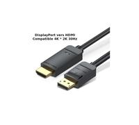 Cable de Vídeo/Audio - VENTION - DP a HDMI - 4K 30Hz - 1,5m - Negro