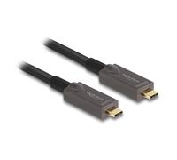 Cable de vídeo + datos + DP USB-C™ óptico activo Delock de 15 m
