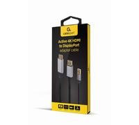 Cable de video HDMI - GEMBIRD A-HDMIM-DPM-01 - 2m - HDMI Tipo A - DisplayPort - Negro