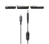 Cable De Voltaje Ajustable - Adaptador De Corriente Tipo C | Cable De Pantalla Digital, Carga Universal Para Múltiples Dispositivos, Portátil, De Módulo Convertidor De Potencia Variable De Alt