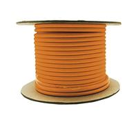 CABLE DECORATIVO TELA 2x0.75mm 25m NARANJA - Ideal para manualidades, iluminación decorativa y proyectos de bricolaje.