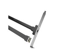 Cable Deflector USB3.1 de 19 Pines/TYPE-E una TYPE-C Chasis Madre Frontal C Bit PCI 10 Gbps Cable Plano Corto de 50 Cm