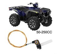 Cable del acelerador con línea de tracción para uso todoterreno, se adapta a manillares de 22 mm, ideal para motores de 50 250 CC (plateado)