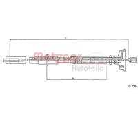 Cable del embrague 10.315 METZGER para VW GOLF I Cabriolet GOLF I JETTA I