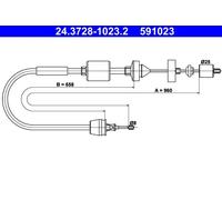 Cable, accionamiento de embrague ATE 24.3728-1023.2