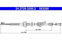 ATE 24.3728-3200.2 Cable de embrague
