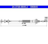 Cable, accionamiento de embrague ATE 24.3728-0845.2