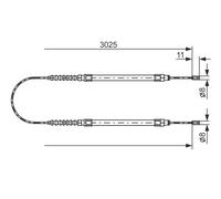 BOSCH 1 987 477 113 Cable de freno de mano