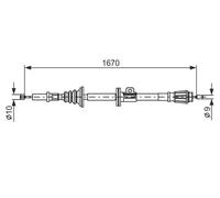Bosch Cable de freno de mano 1 987 477 357 para Volvo S70 V70 850
