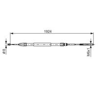 Cable del freno de mano 1 987 477 693 BOSCH para BMW 5 5 Touring