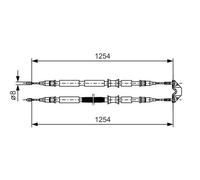 BOSCH 1 987 477 764 Cable de freno de mano
