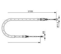 Cable del freno de mano 1 987 477 994 BOSCH para PEUGEOT 407 407 SW 407 Coupé