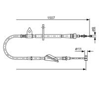 BOSCH Cable de freno de mano para VAUXHALL: Agila & OPEL: Agila & SUZUKI: Wagon R (Ref: 1 987 477 995)