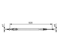 Cable del freno de mano 1 987 482 000 BOSCH para CITROËN C4 PICASSO I Monospace