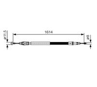 Cable del freno de mano 1 987 482 007 BOSCH para FIAT PEUGEOT CITROËN