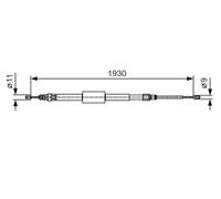 Cable del freno de mano 1 987 482 011 BOSCH para RENAULT