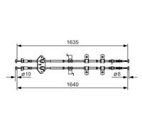Cable del freno de mano 1 987 482 054 BOSCH para MAZDA 6 Hatchback 6 Sedán