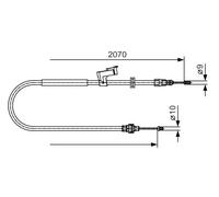 BOSCH 1 987 482 133 Cable de freno de mano