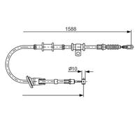 BOSCH 1 987 482 245 Cable de freno de mano