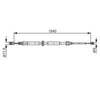 BOSCH Cable de freno de mano para RENAULT: Mégane (Ref: 1 987 482 325)
