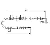 Bosch 1 987 482 362 Cable De Accionamiento, Freno De Estacionamiento