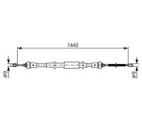 BOSCH Cable de freno de mano para RENAULT: Modus, Clio (Ref: 1 987 482 383)