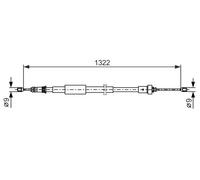Cable del freno de mano 1 987 482 385 BOSCH para RENAULT MODUS / GRAND MODUS