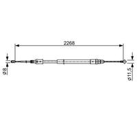BOSCH 1 987 482 409 Cable de freno de mano