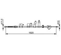 Cable, freno de servicio BOSCH 1 987 482 438 derecha