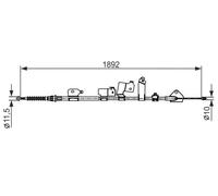 BOSCH 1 987 482 439 Cable de freno de mano