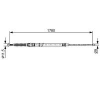 Cable del freno de mano 1 987 482 458 BOSCH para SKODA SEAT