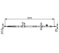 Cable del freno de mano 1 987 482 507 BOSCH para CHEVROLET CRUZE