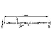 Cable del freno de mano 1 987 482 512 BOSCH para TOYOTA YARIS