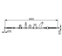 BOSCH 1 987 482 515 Cable de freno de mano