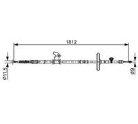BOSCH Seilzug, Feststellbremse 1987482536