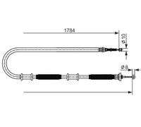 BOSCH 1 987 482 587 Cable de freno de mano