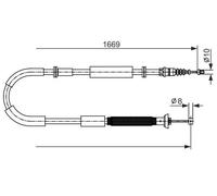 Cable del freno de mano 1 987 482 588 BOSCH para FIAT BRAVO II STILO STILO VAN