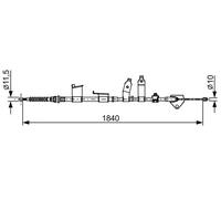 Cable del freno de mano 1 987 482 653 BOSCH para TOYOTA AURIS