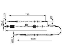 BOSCH 1 987 482 803 Cable de freno de mano