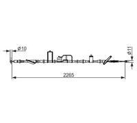 Cable del freno de mano 1 987 482 918 BOSCH para HONDA CR-V II