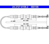Cable del freno de mano 24.3727-0108.2 ATE para VW PASSAT B2 SANTANA