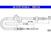 ATE 24.3727-0144.2 Cable de freno de mano
