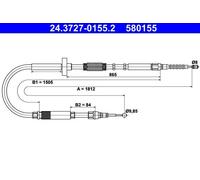 Cable de freno de mano ATE 24.3727-0155.2