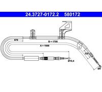 Cable del freno de mano 24.3727-0172.2 ATE para AUDI A6 C5 A6 C5 Avant
