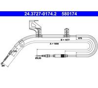 ATE Cable de freno de mano para VOLKSWAGEN: Passat (Ref: 24.3727-0174.2)