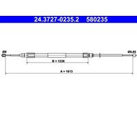 Cable del freno de mano 24.3727-0235.2 ATE para BMW X3