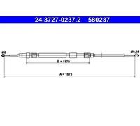 Cable del freno de mano 24.3727-0237.2 ATE para BMW 5 5 Touring