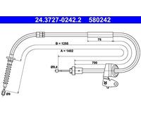Cable de freno de mano ATE 24.3727-0242.2 derecha