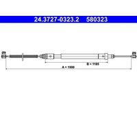 ATE 24.3727-0323.2 Cable de freno de mano