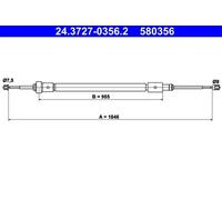 ATE Cable de freno de mano para CITROËN: C4 Cactus (Ref: 24.3727-0356.2)